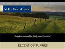 Tablet Screenshot of mckeefuneralhome.com